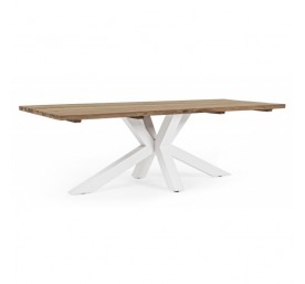 Table Bizzotto Ramsey pied blanc