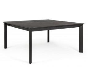 Table Bizzotto extensible Konnor carrée 160x110/160 cm anthracite