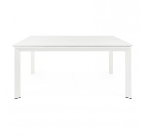 Table Bizzotto extensible Konnor carrée 160x110/160 cm blanc