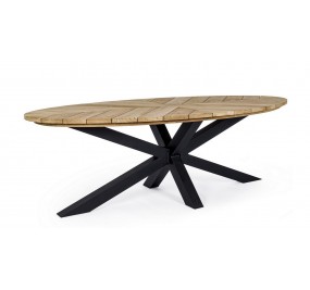 Table bizzotto Palmdale ovale pied noir