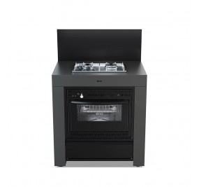 ENO Modulo combi four et plaque de cuisson gris cargo